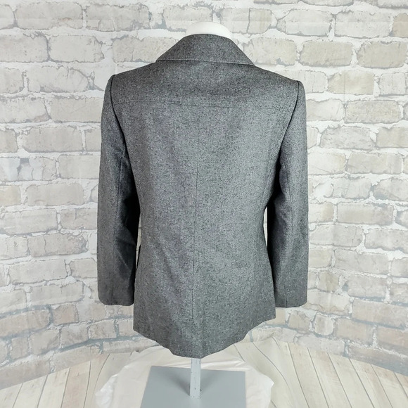 Vintage West German Wool  Jacket Charcoal Gray Button Front Lined Size 40 - Picture 7 of 14